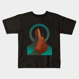 Peak of emeralds and orange Kids T-Shirt